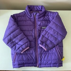 Patagonia Toddler Down Sweater Jacket Purple Full Zip Puffer Size 2t
